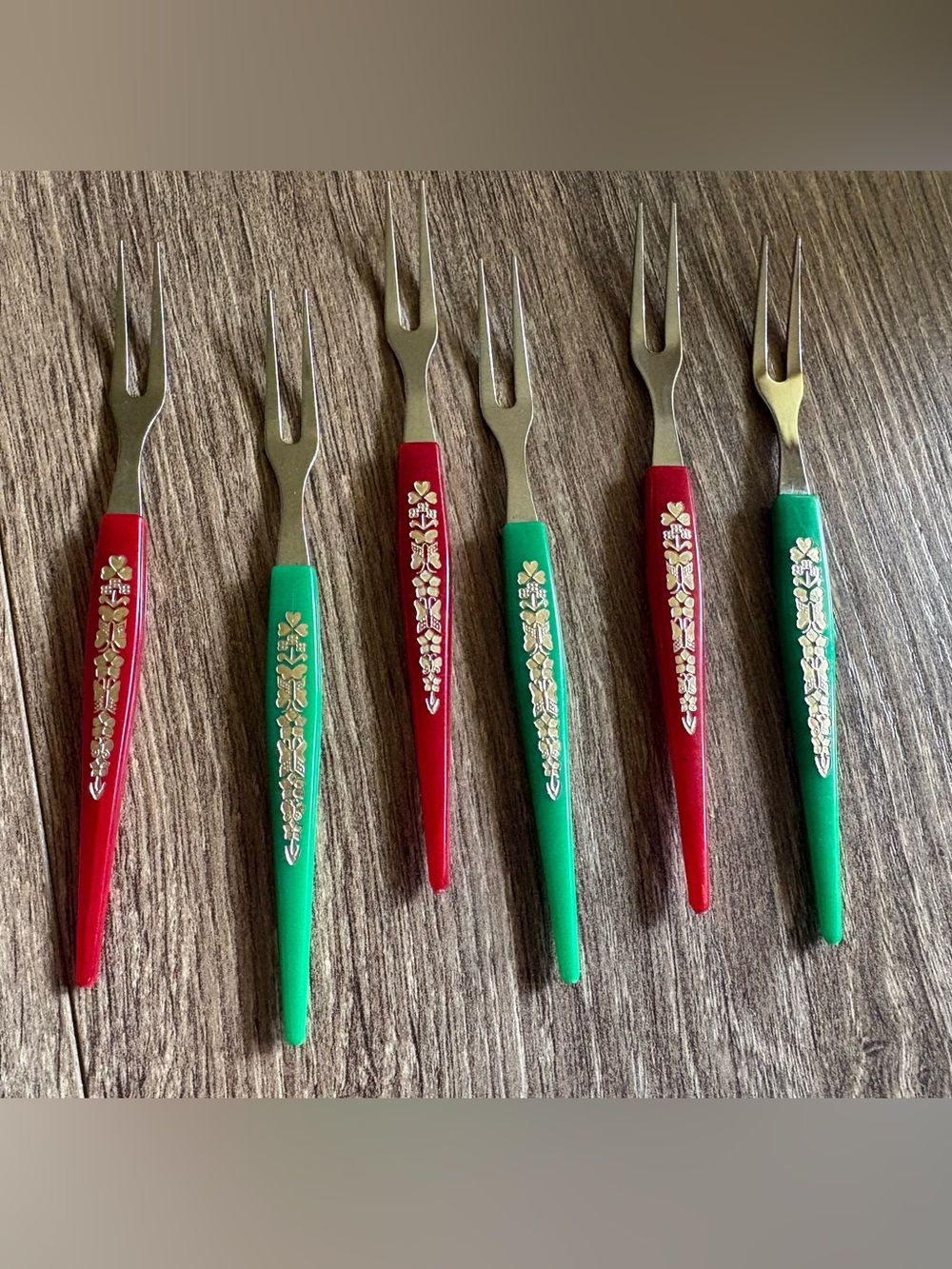 Vintage MCM Cocktail Forks Set of 6 - Japan 1960s